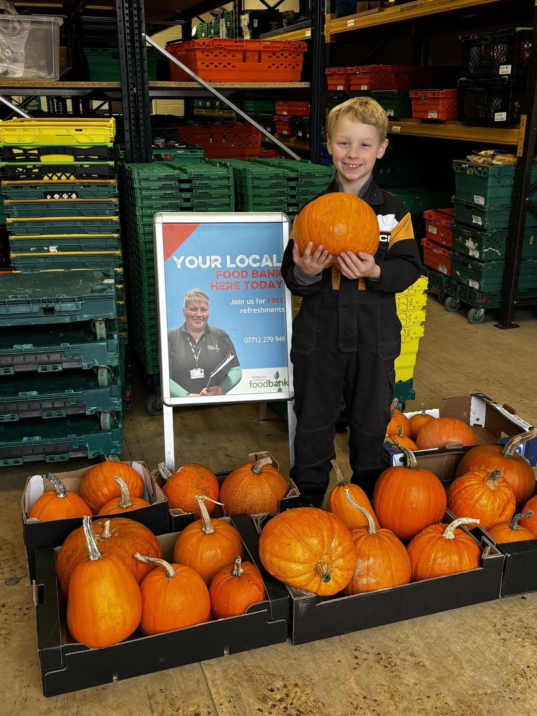 Donating Pumpkins - Foodbank